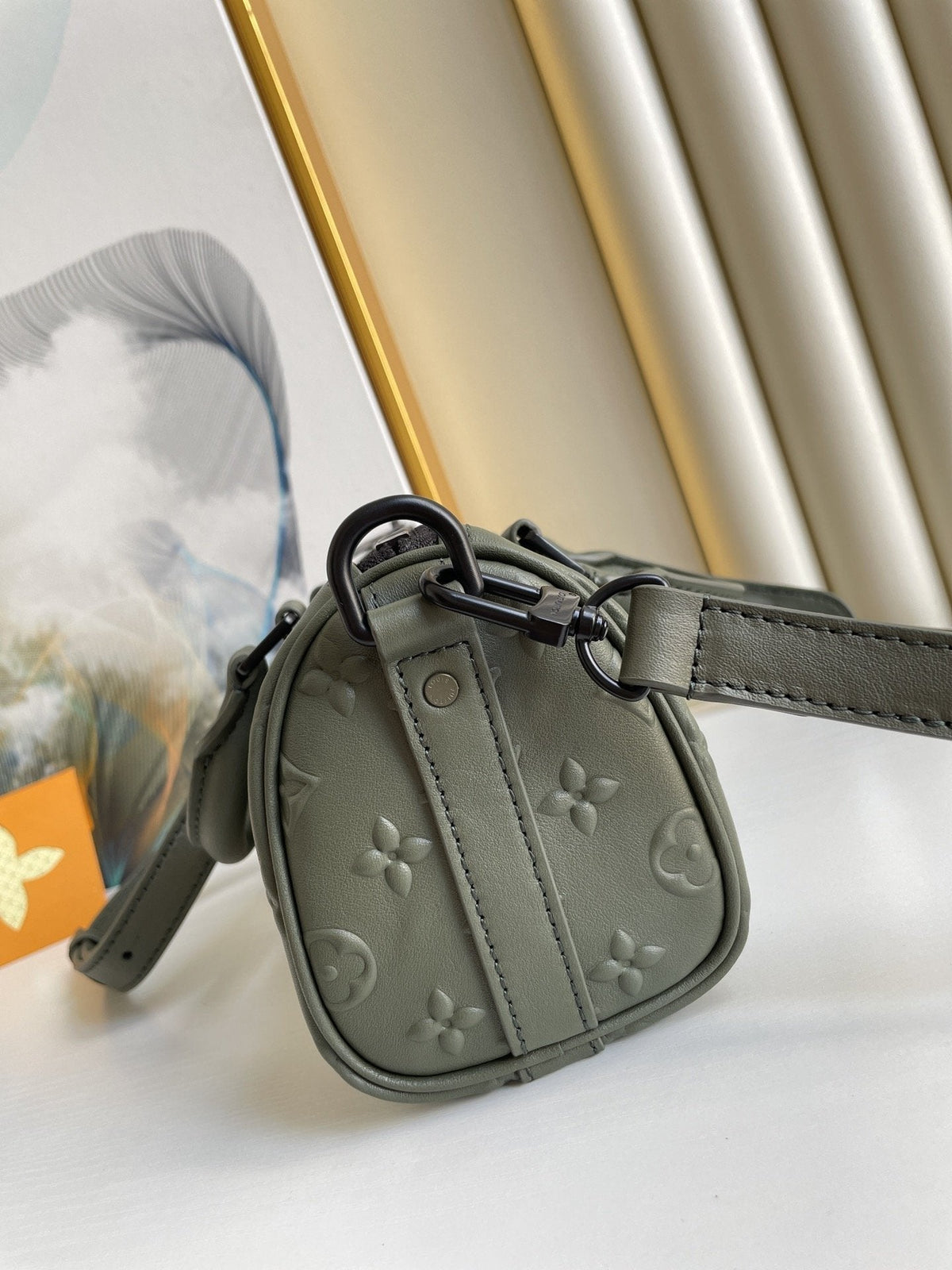 Louis Vuitton Keepall XS 21cm Khaki Monogram Seal Bag