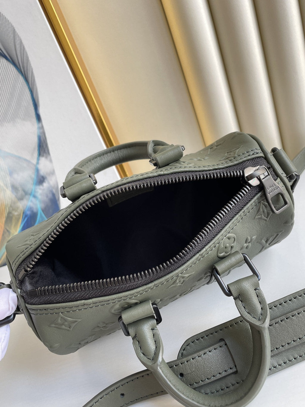 Louis Vuitton Keepall XS 21cm Khaki Monogram Seal Bag