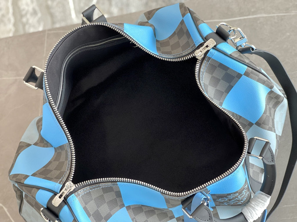 Louis Vuitton Keepall 50 Bandouliere Blue Damier Graphite Bag