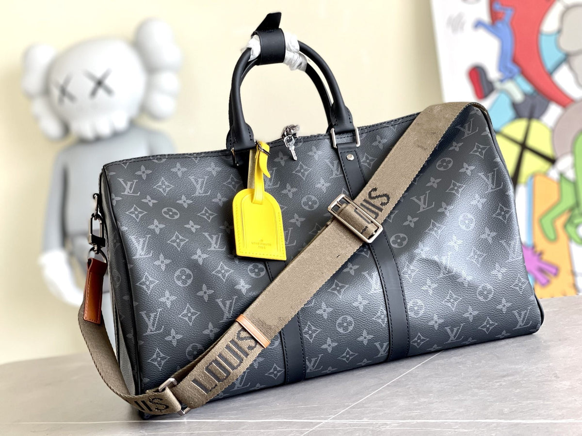 Louis Vuitton Keepall 45 Bandouliere Monogram Eclipse Bag