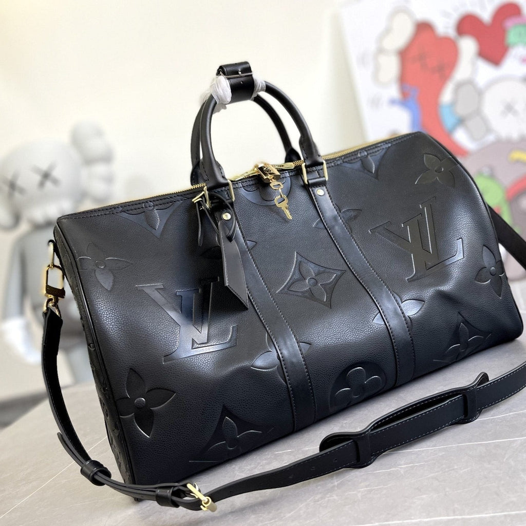 Louis Vuitton Keepall 45 Bandouliere Monogram Empreinte Giant Bag