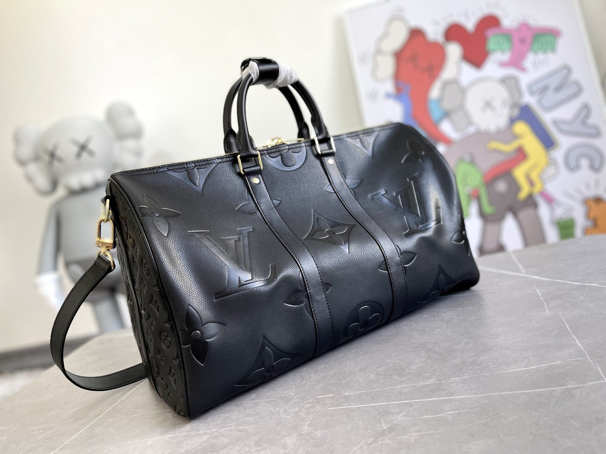 Louis Vuitton Keepall 45 Bandouliere Monogram Empreinte Giant Bag