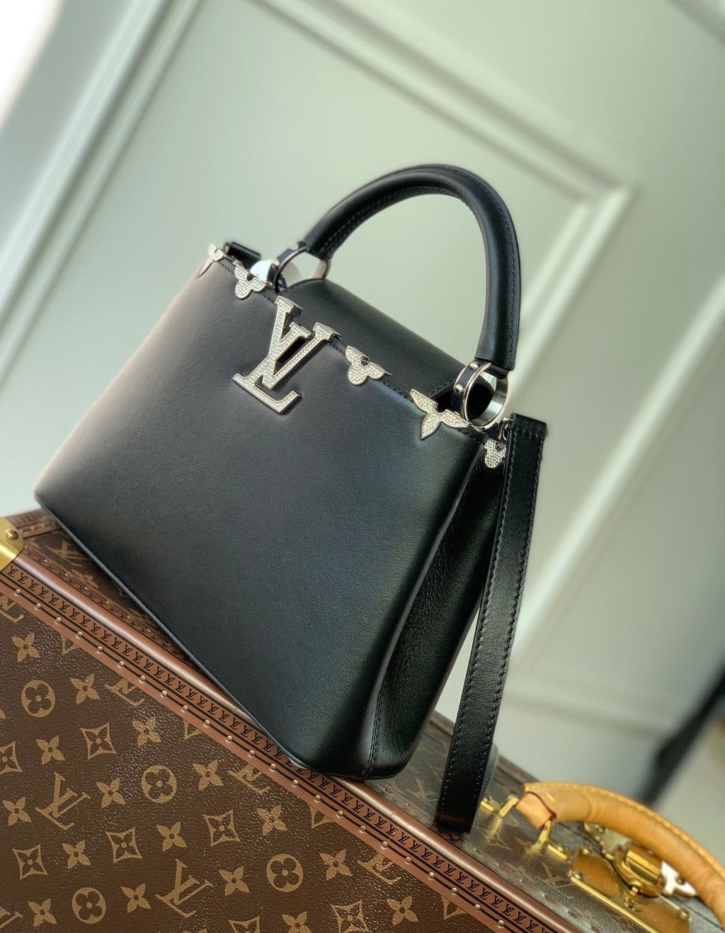 Louis Vuitton Capucines BB 27 Black Taurillon Silver Hardware Bag