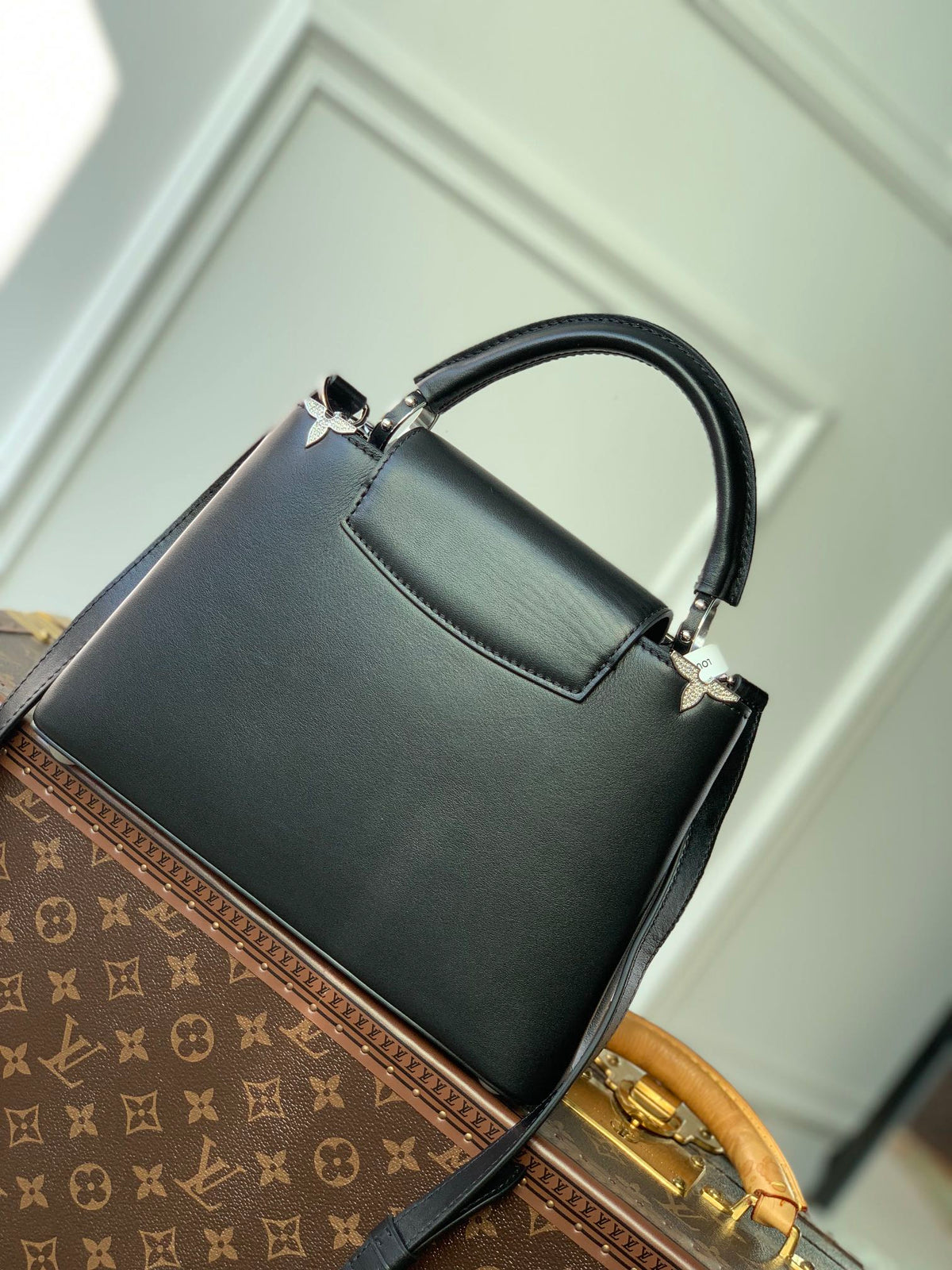 Louis Vuitton Capucines BB 27 Black Taurillon Silver Hardware Bag