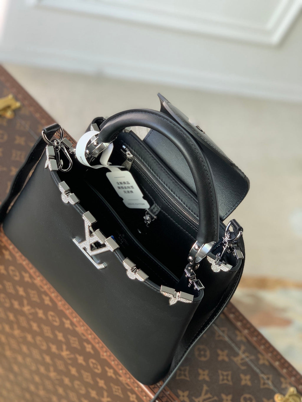Louis Vuitton Capucines BB 27 Black Taurillon Silver Hardware Bag