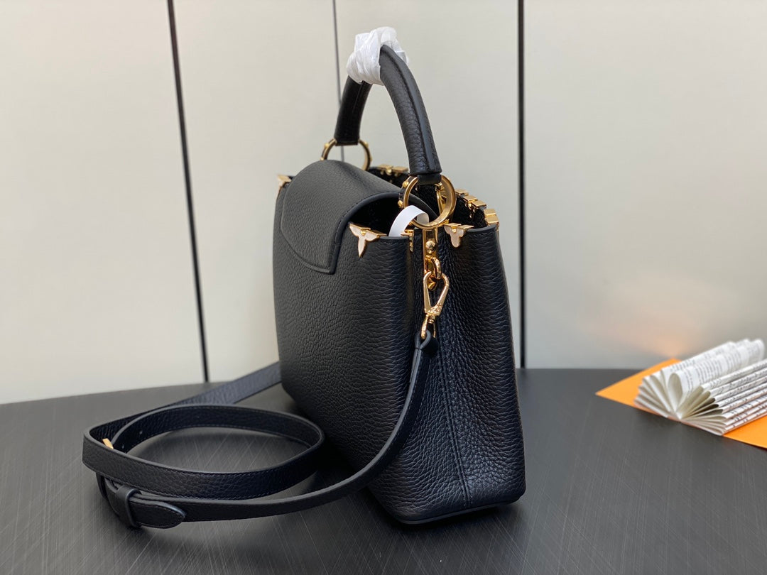 Louis Vuitton Capucines BB 27 Black Taurillon Gold Hardware Bag