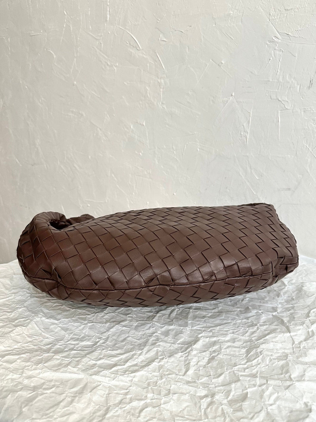 Bottega Veneta Small Jodie 48cm Chocolate Suede Leather Bag