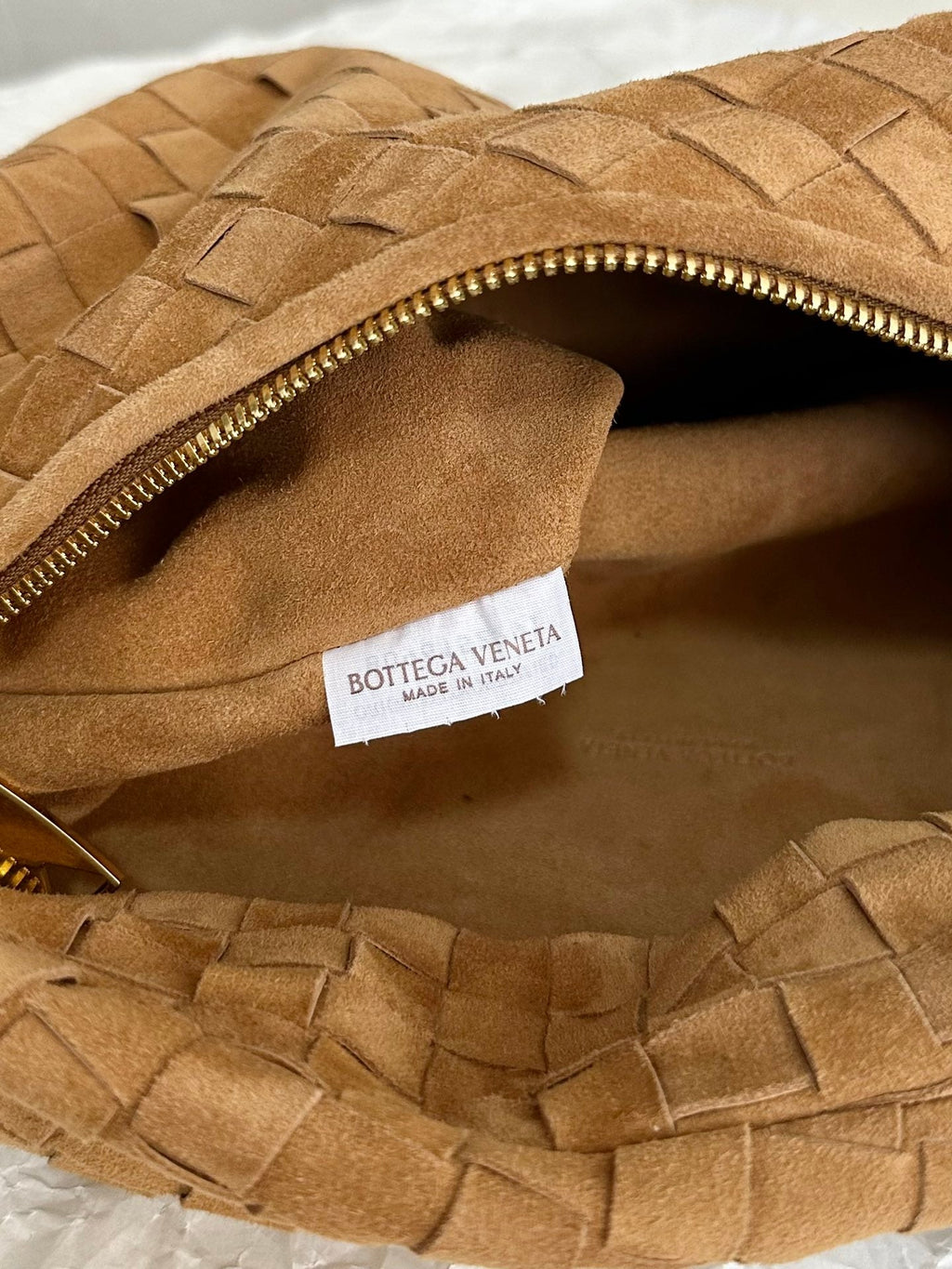 Bottega Veneta Teen Jodie 36cm Brown Suede Leather Bag