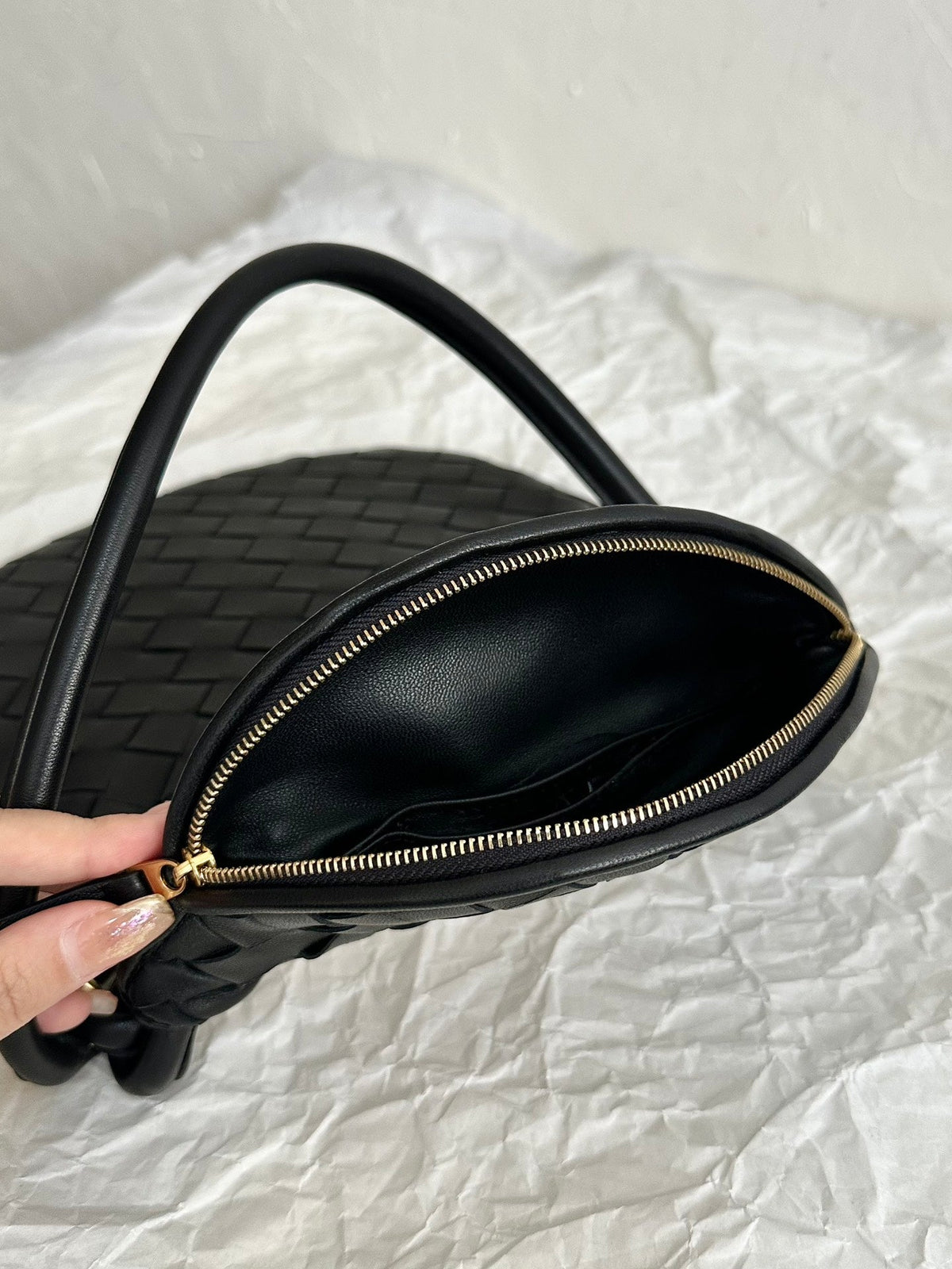 Bottega Veneta Bv Medium Gemelli 36cm Black Lambskin Leather Bag