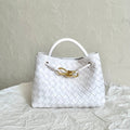 Bottega Veneta Small Andiamo 25cm White Lambskin Bag