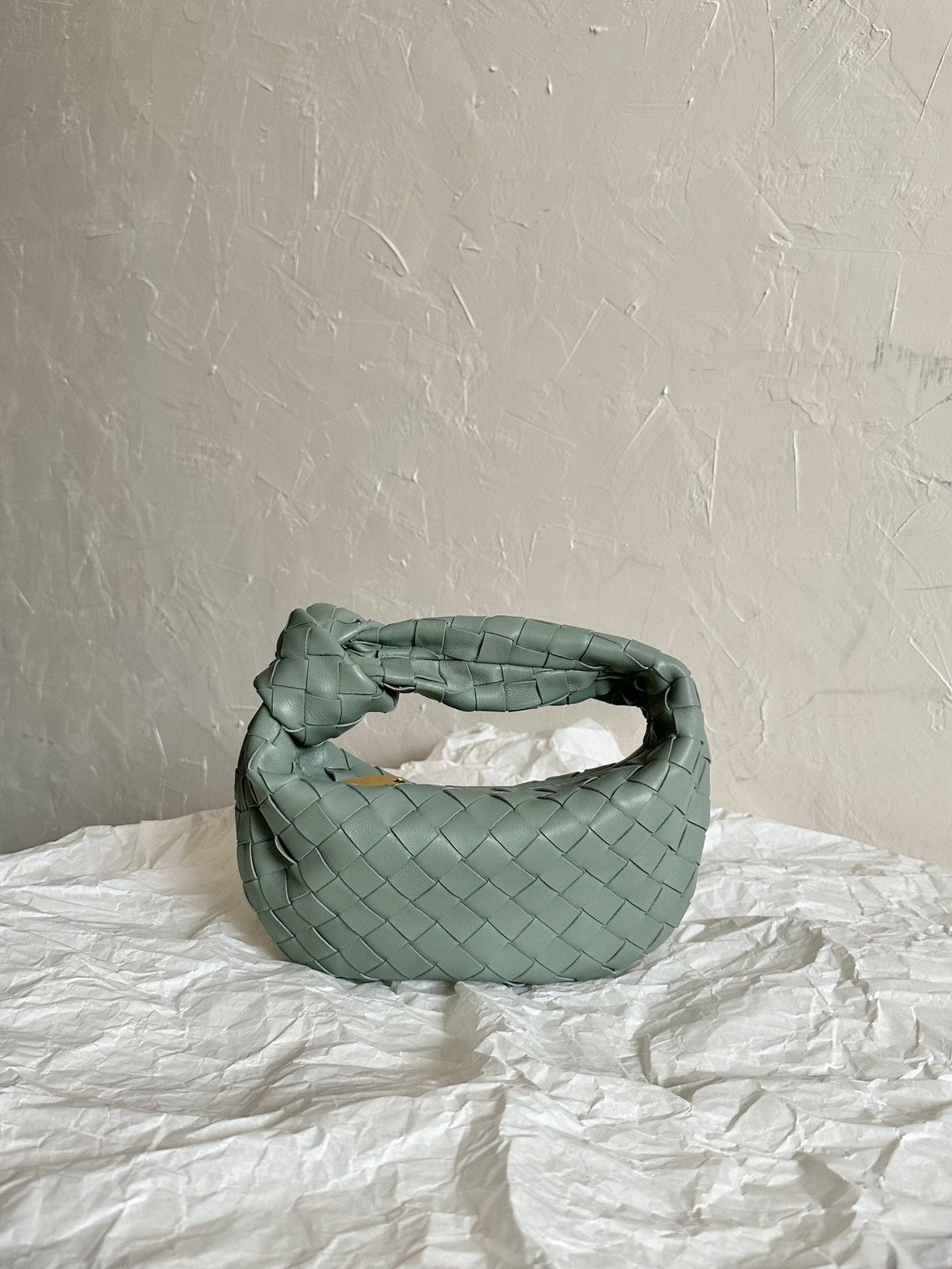 Bottega Veneta Mini Jodie 28cm Grey Lambskin Leather Bag