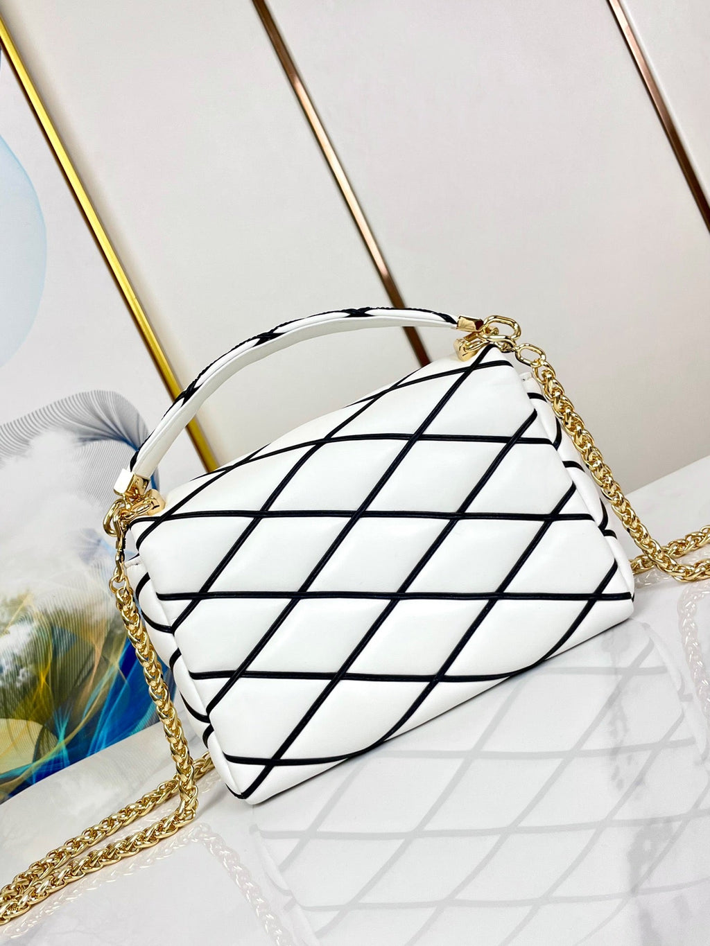 Louis Vuitton GO-14 mm 23 White Black Bag