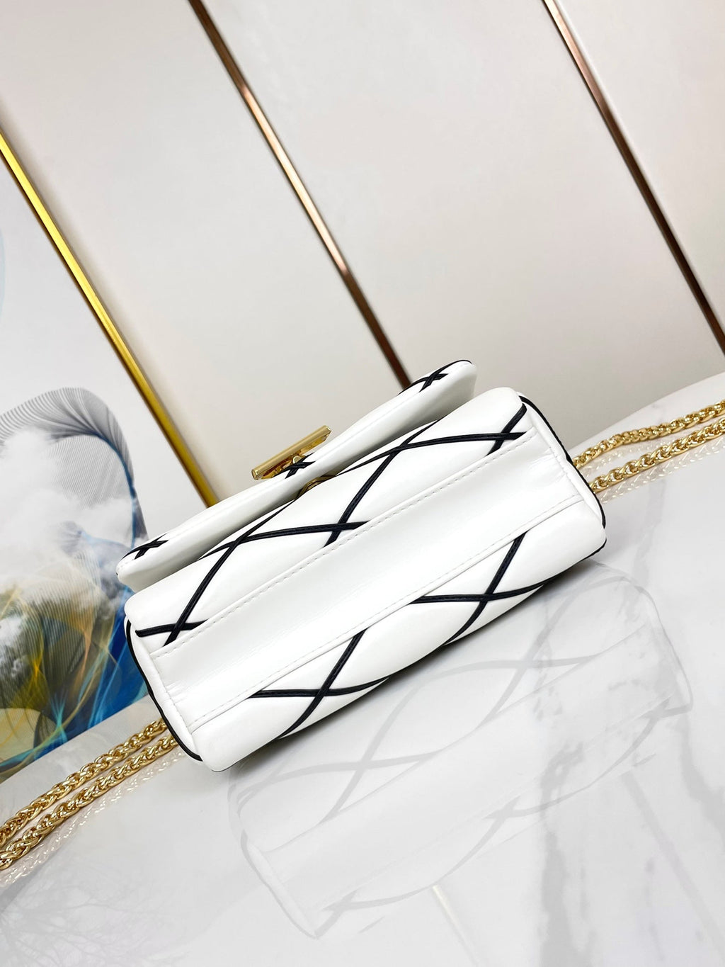 Louis Vuitton GO-14 mm 23 White Black Bag