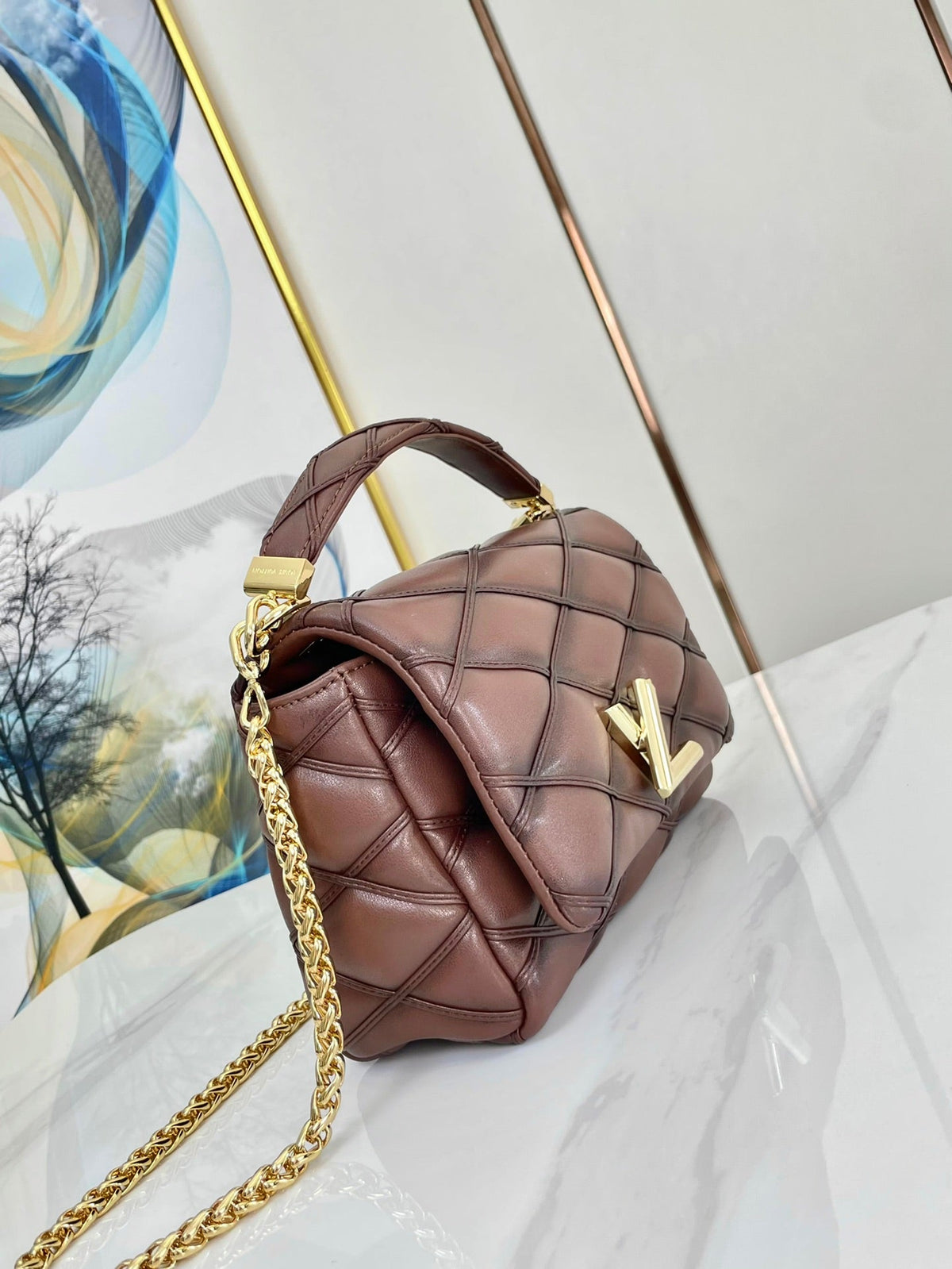 Louis Vuitton GO-14 mm 23 Tan Bag