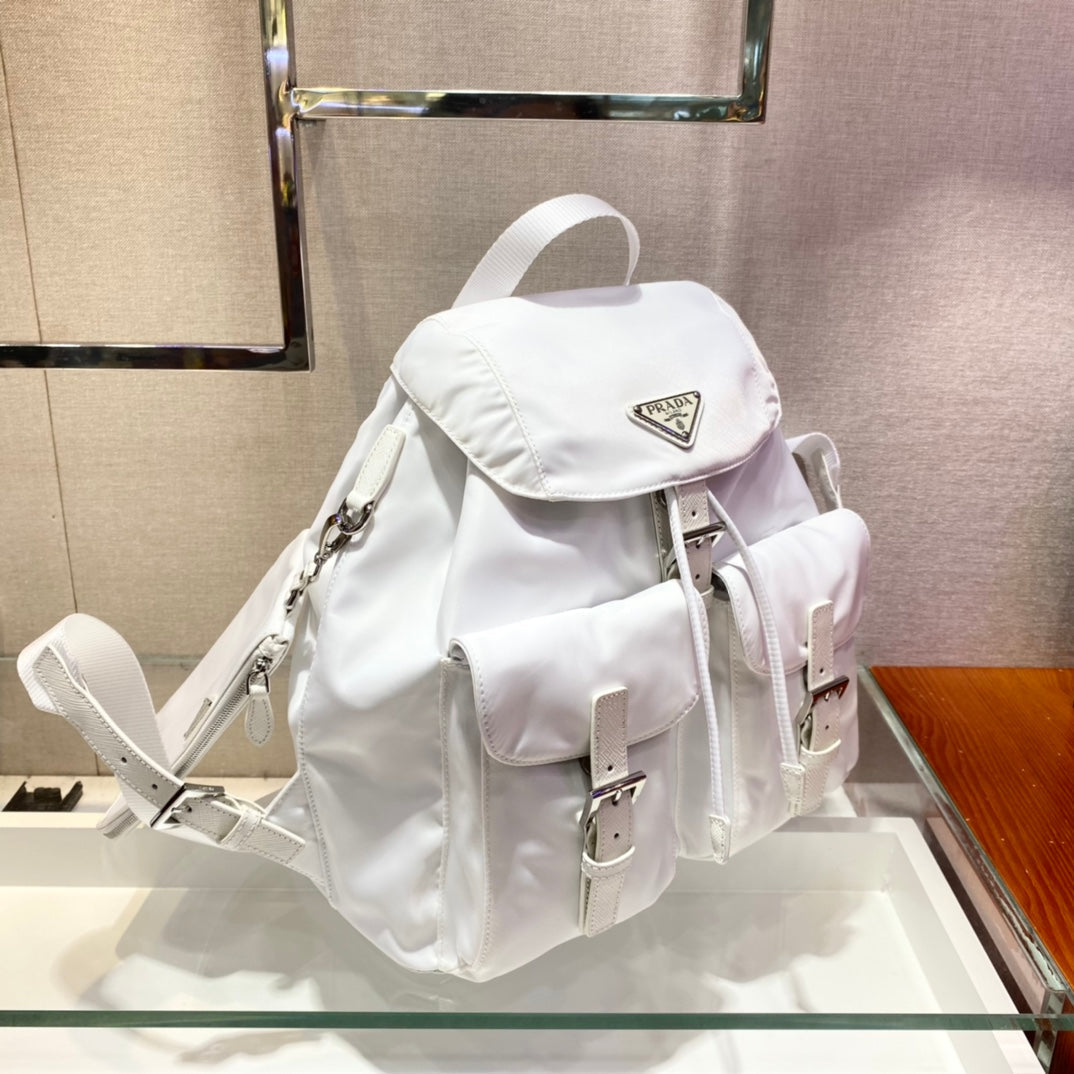Prada Backpack 32 in White Parachute Fabric