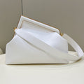 Fendi First Small 32 in White Nappa Leather Bag Gold Hardware