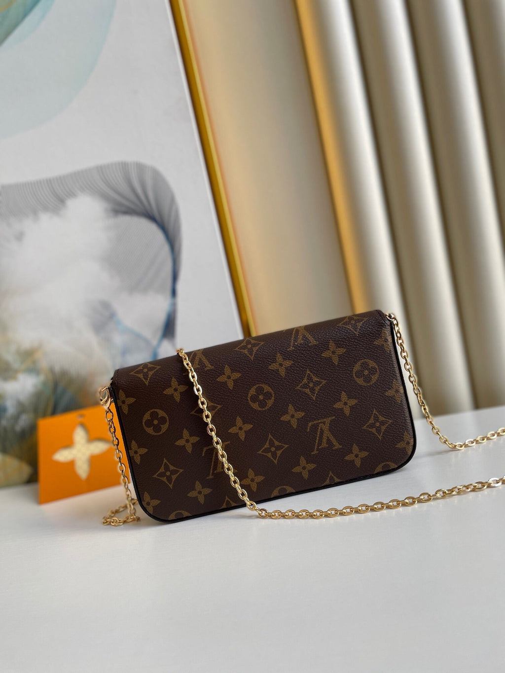 Louis Vuitton Félicie Pochette 21 in Brown Monogram Canvas Gold Hardware Bag