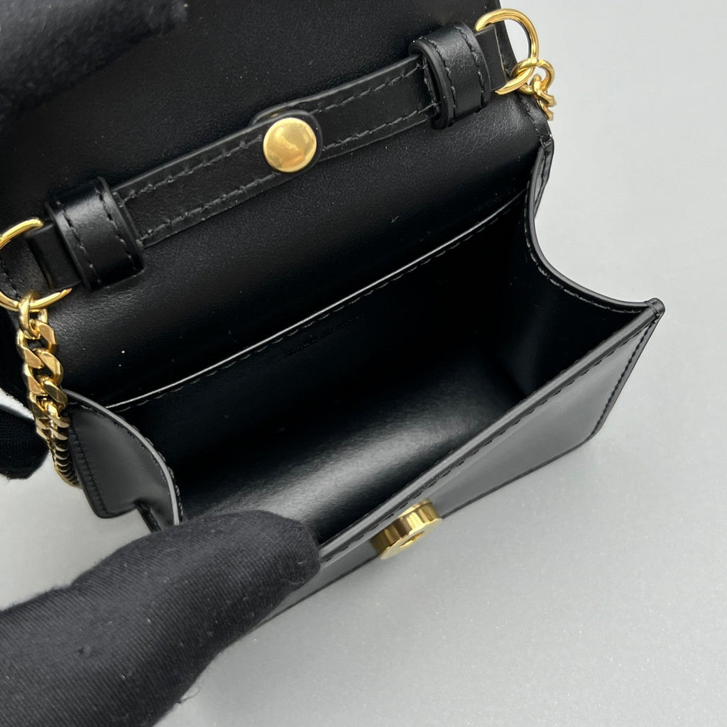 Celine Cuir Triphome 11 Black Calfskin Bag