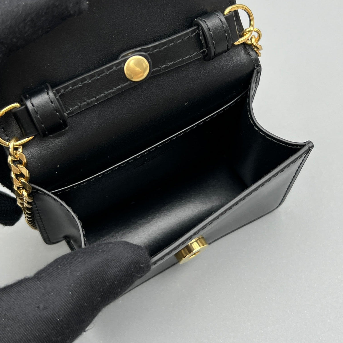 Celine Cuir Triphome 11 Black Calfskin Bag