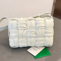 Bottega Veneta Cassette 28 in White Soft Lambskin Bag