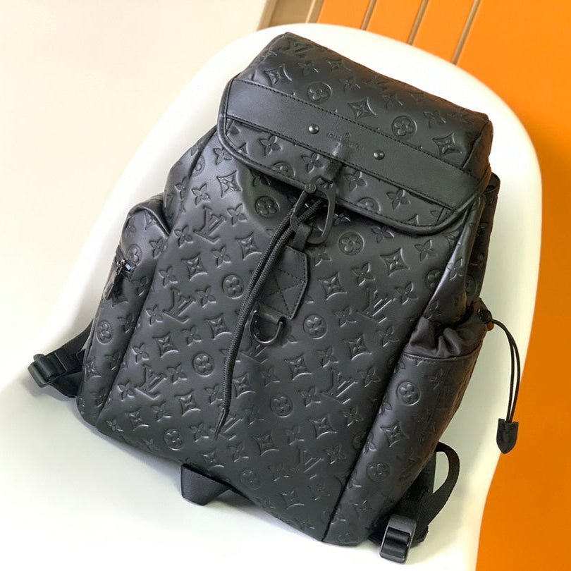 Louis Vuitton Discovery Backpack 54 in Black Embossed Monogram Calfskin