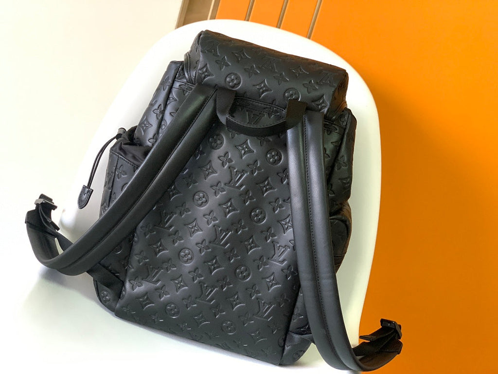 Louis Vuitton Discovery Backpack 54 in Black Embossed Monogram Calfskin