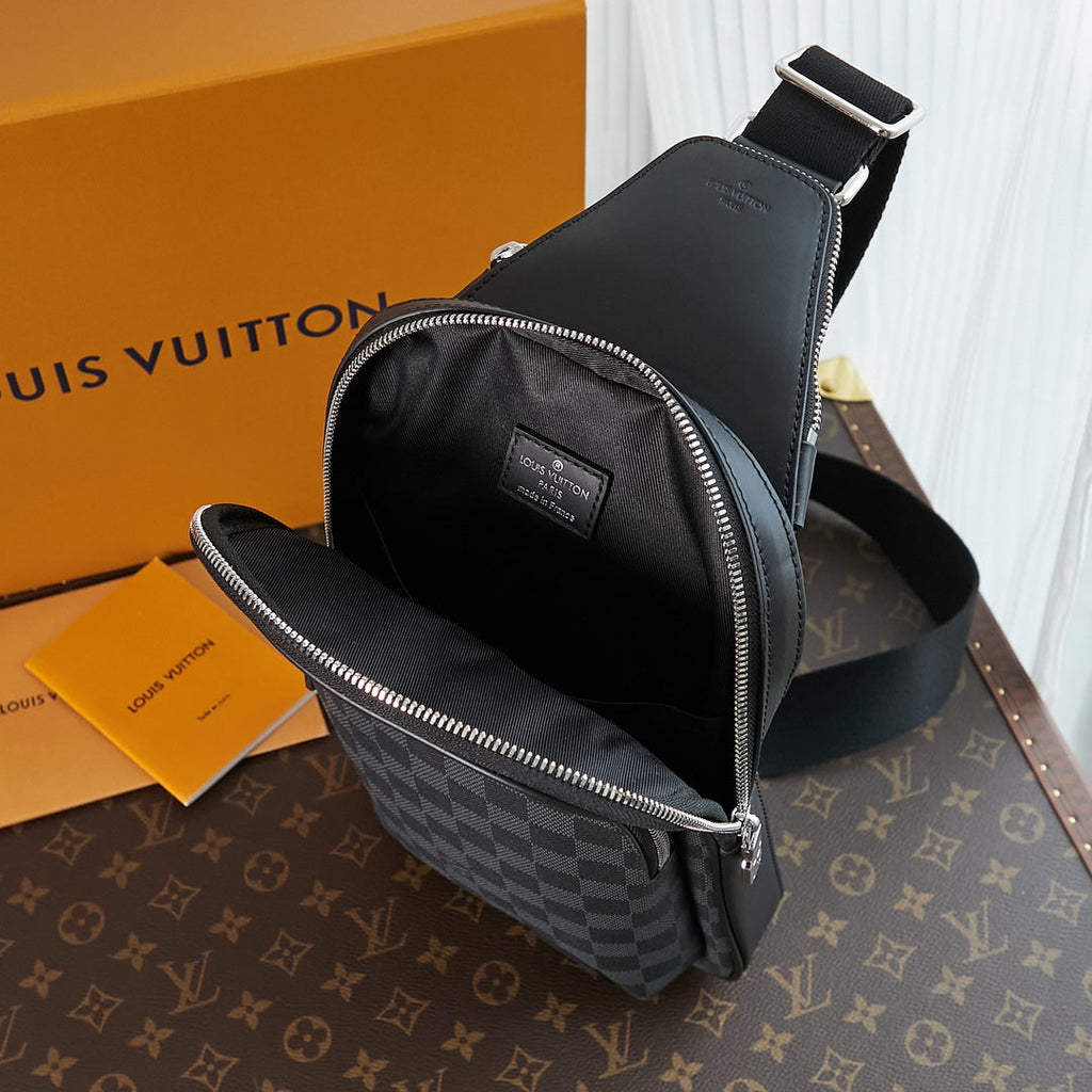 Louis Vuitton Avenue Slingbag 31 in Black Damier Graphite Canvas Bag