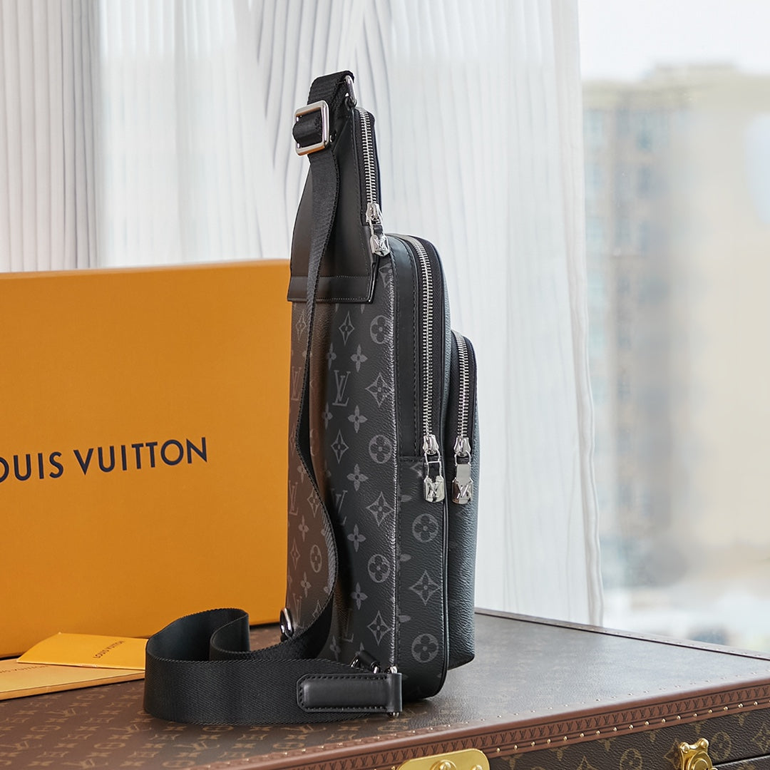 Louis Vuitton Avenue Slingbag 31 in Black Monogram Eclipse Canvas Bag
