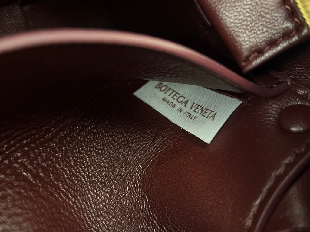 Bottega Veneta Brick Cassette 28 in Wine Red Calfskin Bag
