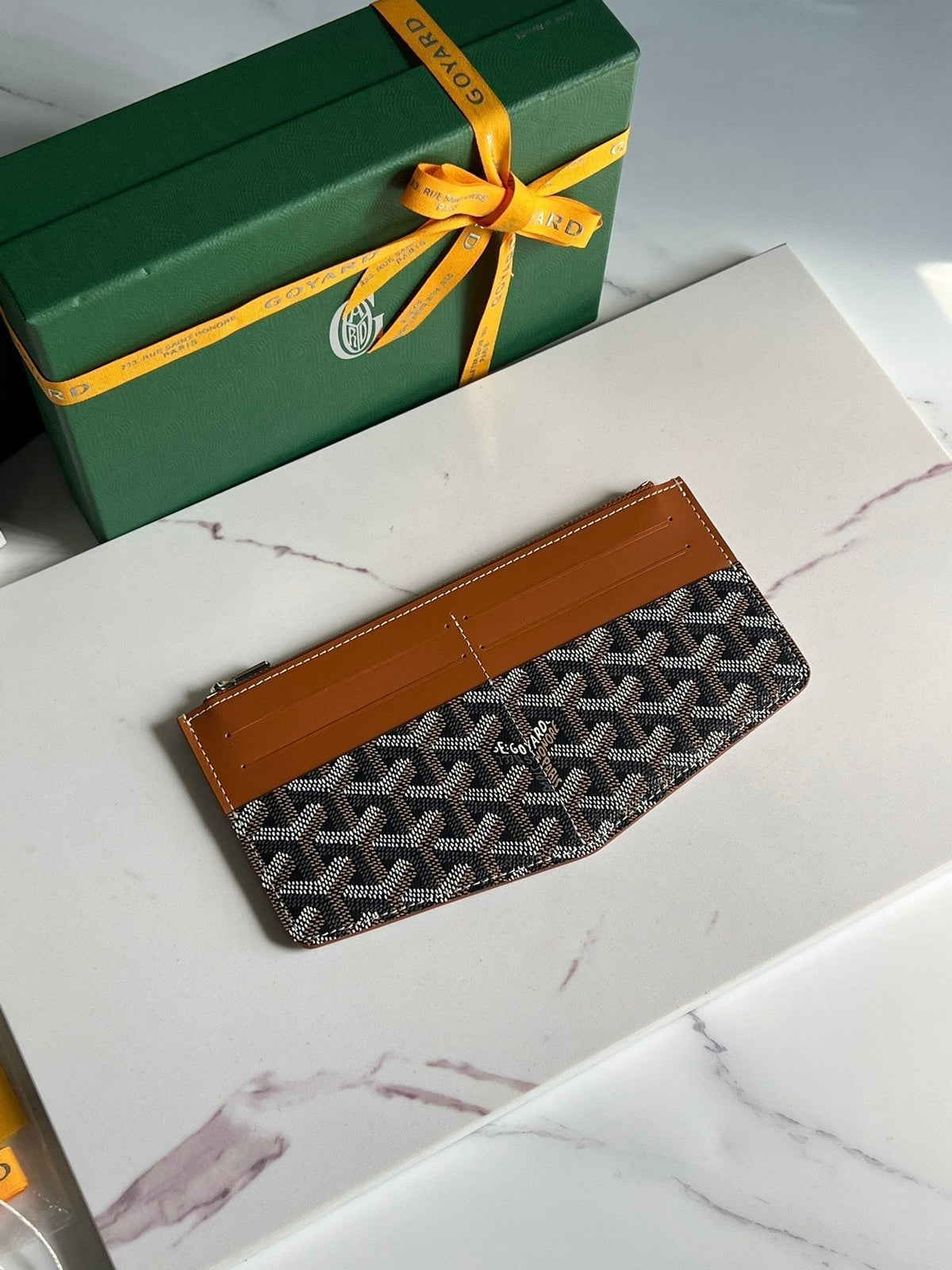 Goyard Insert Louise 21 in Brown Goyardine Canvas Bag