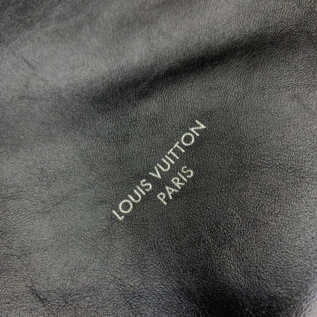 Louis Vuitton Carryall Dark 39 in Black Lambskin Brown Monogram Tag Bag