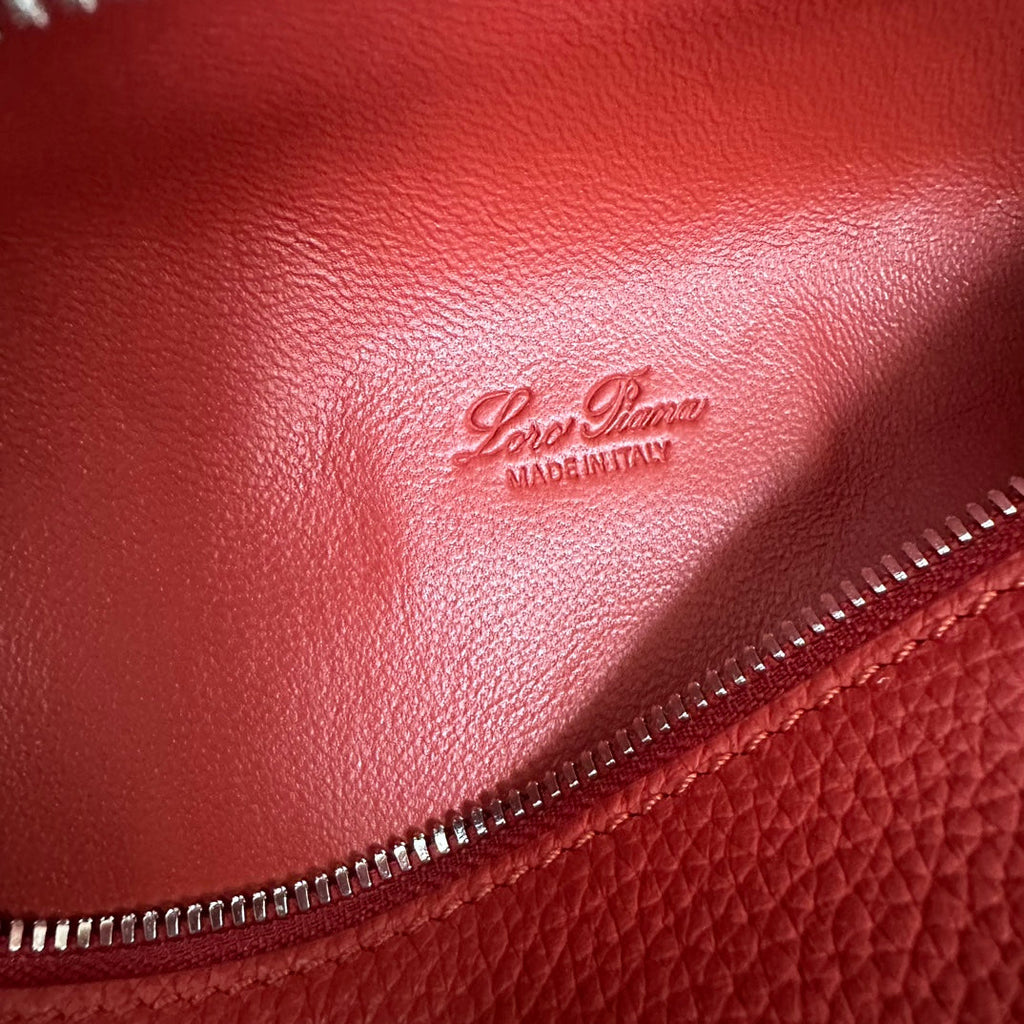 Loro Piana Extra Pocket L19 in Cherry Red Calfskin with Silver Hardware Bag