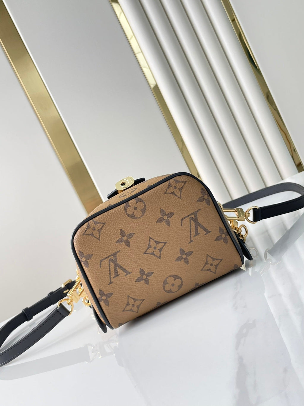 Louis Vuitton Just in Case 14 in Brown Monogram Reverse Canvas Gold Hardware Bag