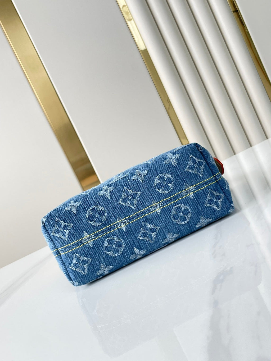 Louis Vuitton Hills Pochette 18 in Blue Monogram Denim Bag