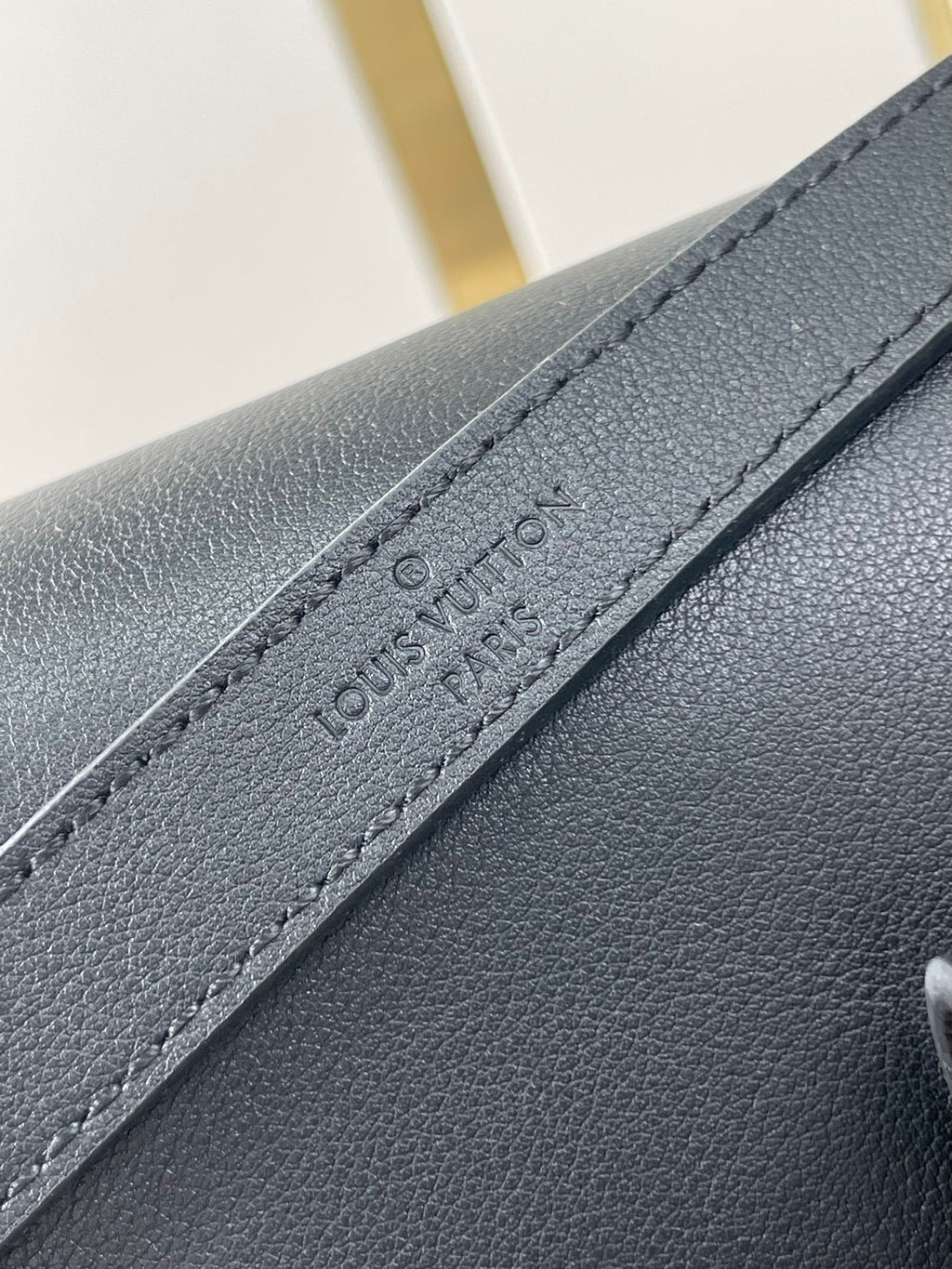 Louis Vuitton Dauphine Soft MM 24 in Black Smooth Lambskin Gold Hardware Bag