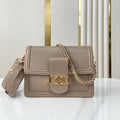 Louis Vuitton Dauphine MM 25 in Medium Brown Epi Grained Calfskin Gold Hardware Bag