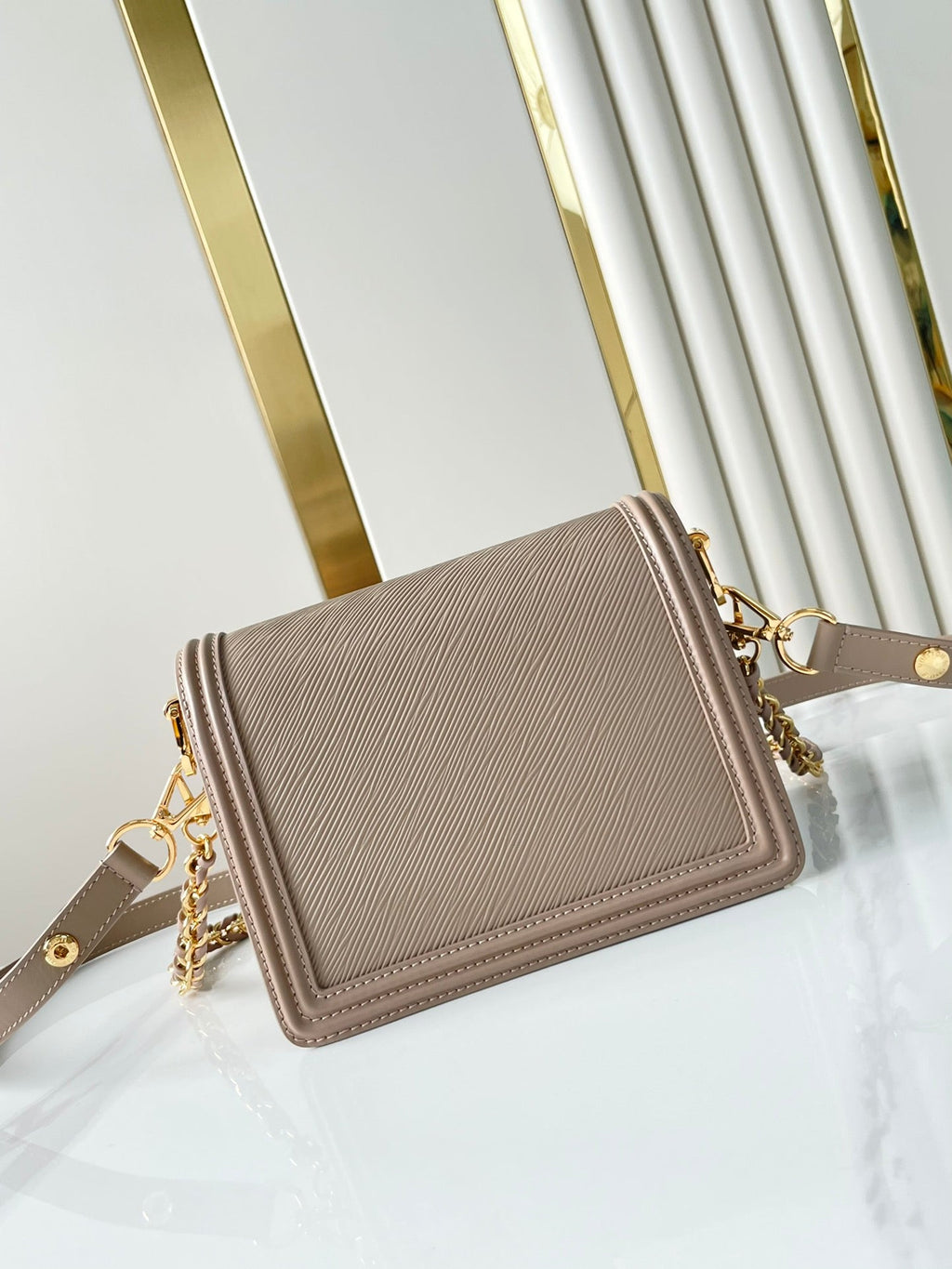 Louis Vuitton Dauphine Mini 20 in Medium Brown Epi Grained Calfskin Gold Hardware Bag
