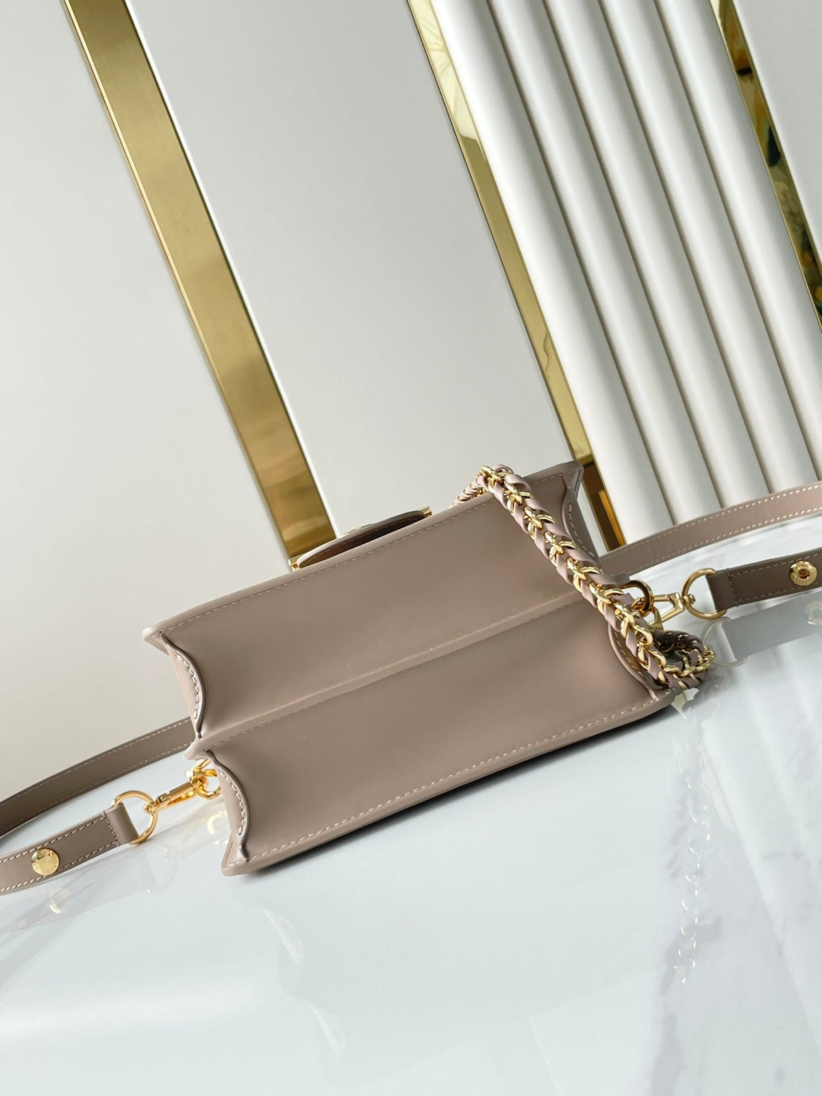 Louis Vuitton Dauphine Mini 20 in Medium Brown Epi Grained Calfskin Gold Hardware Bag