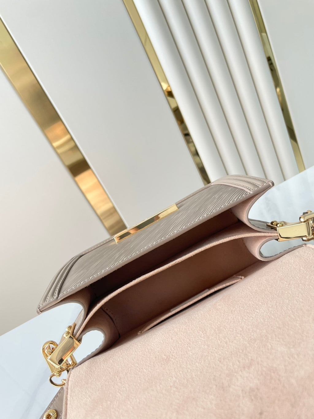 Louis Vuitton Dauphine Mini 20 in Medium Brown Epi Grained Calfskin Gold Hardware Bag
