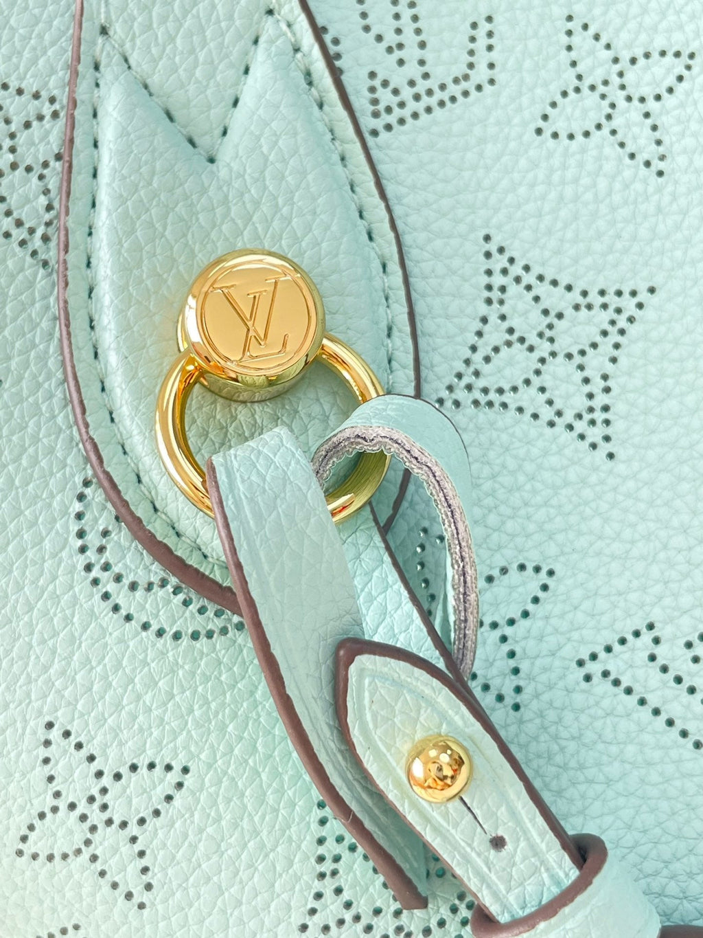 Louis Vuitton Blossom PM 20 in Sky Blue Monogram Perforated Calfskin Bag