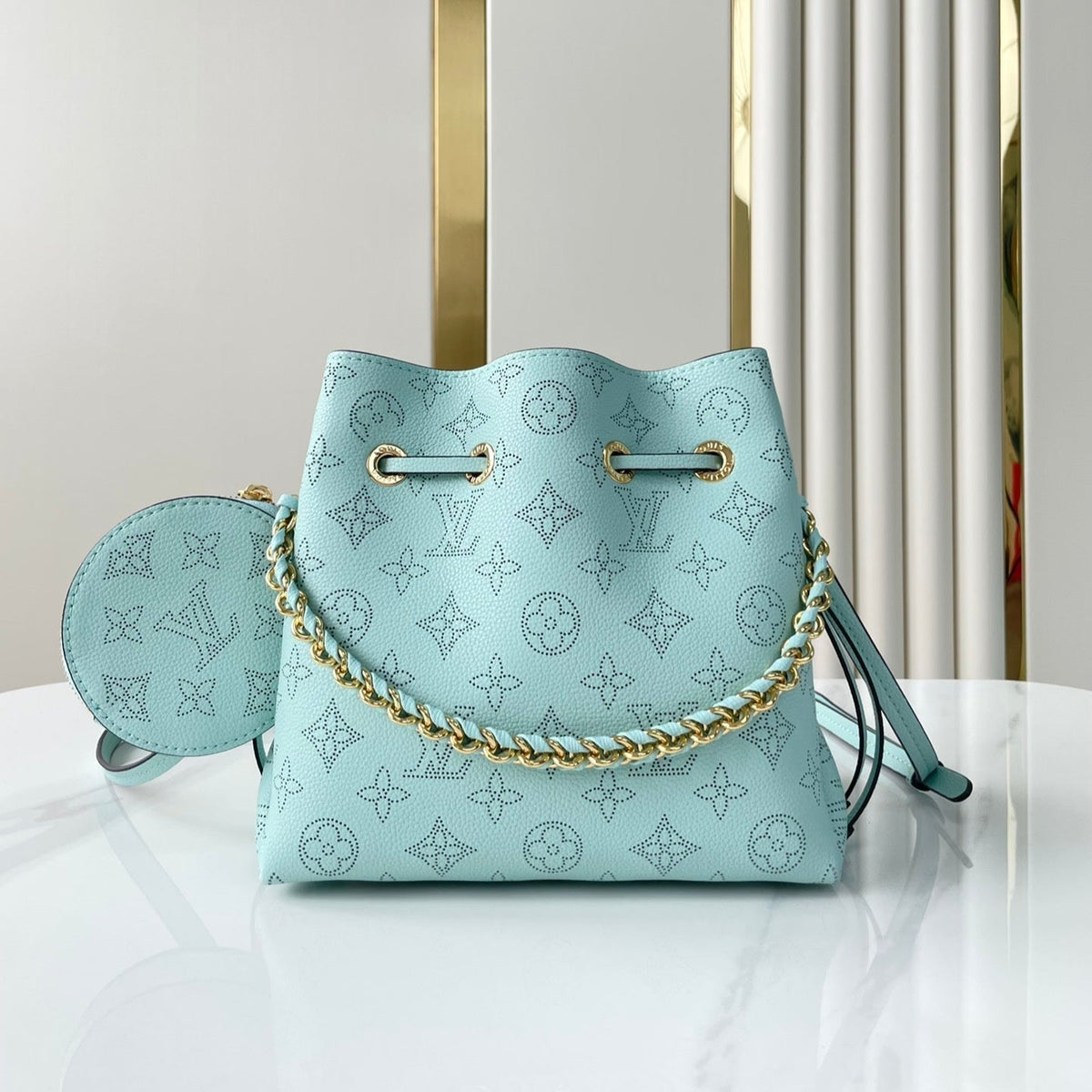 Louis Vuitton Bella 22 in Sky Blue Monogram Perforated Calfskin Bag