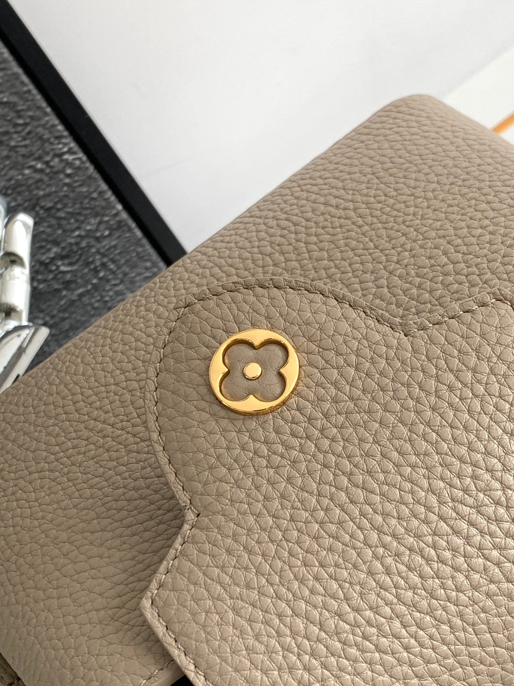 Louis Vuitton Capucines Mini 21 in Khaki Brown Taurillon Gold Hardware Bag