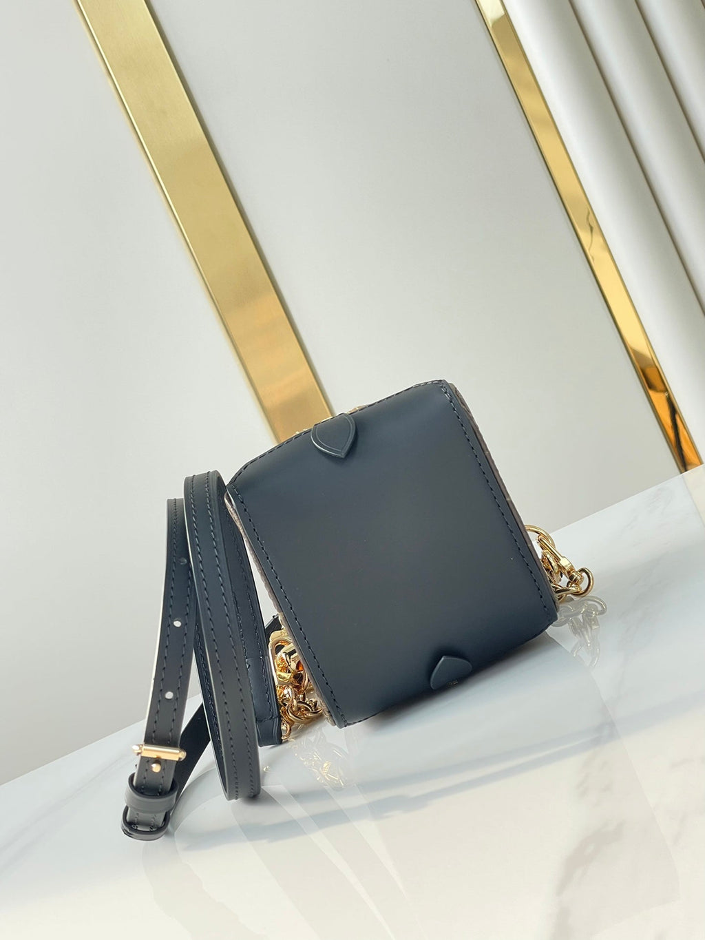 Louis Vuitton Dice 9 in Brown Monogram and Monogram Reverse Canvas Gold Hardware Bag