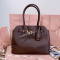 Aventure Nappa Bag 40 in Chestnut Lambskin Gold Hardware