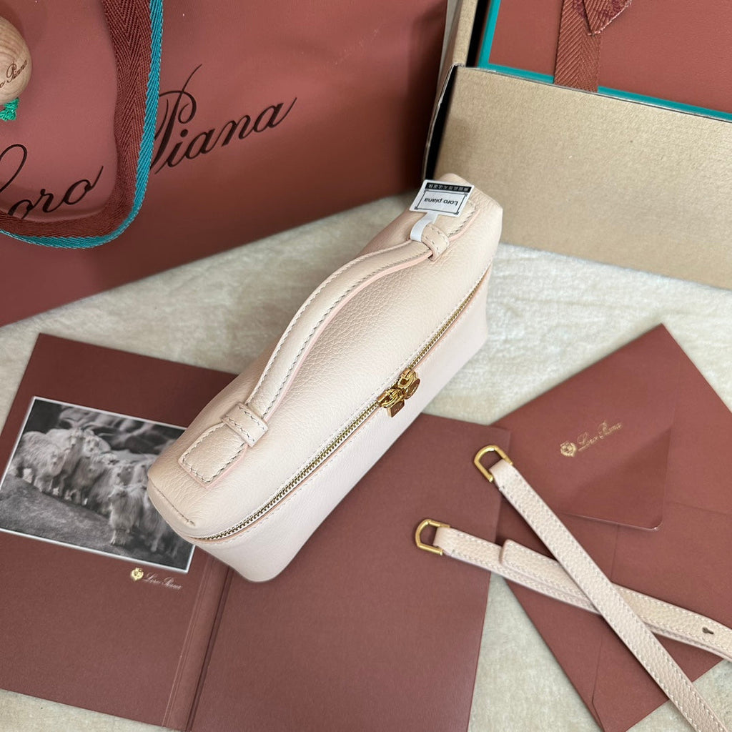 Loro Piana Extra Pocket L19 in White Cream Calfskin with Gold Hardware Bag