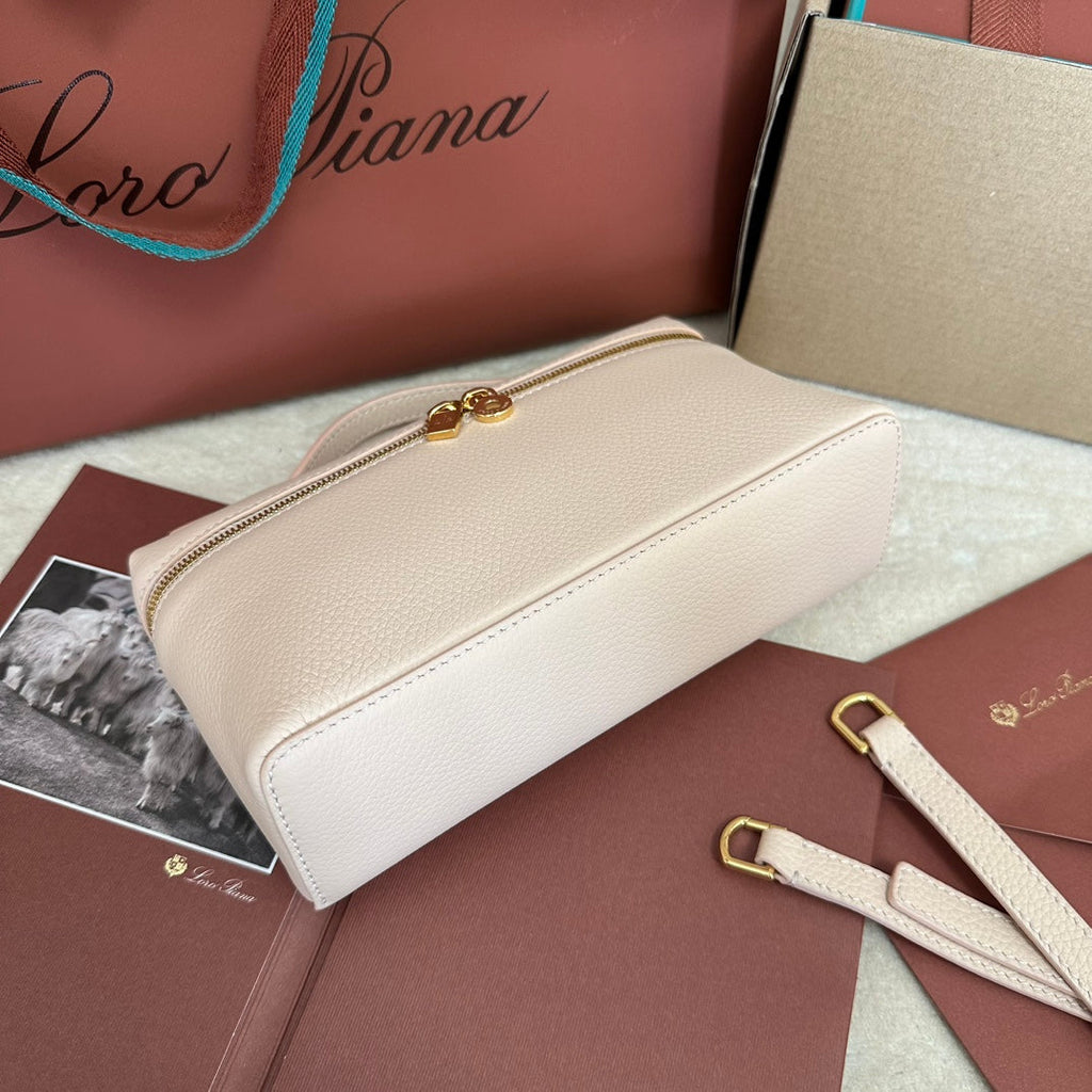Loro Piana Extra Pocket L19 in White Cream Calfskin with Gold Hardware Bag