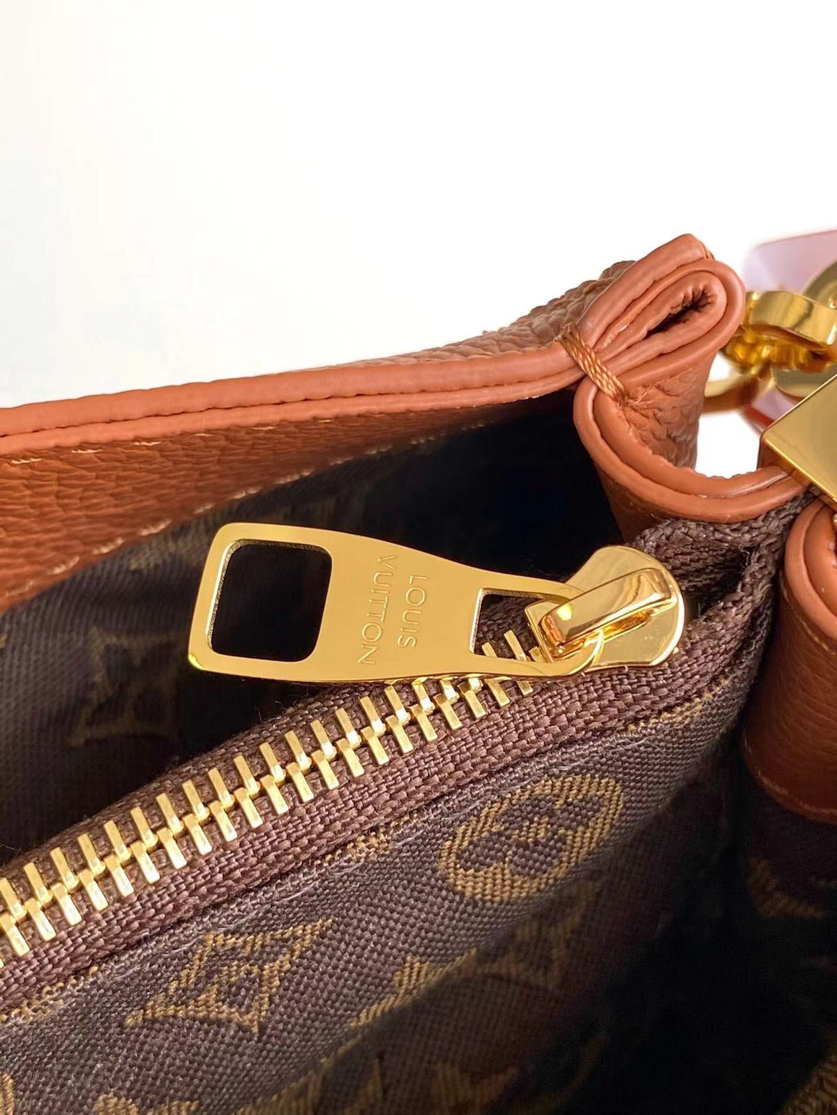 Louis Vuitton Dauphine Soft MM 24 in Cognac Calfskin Gold Hardware Bag