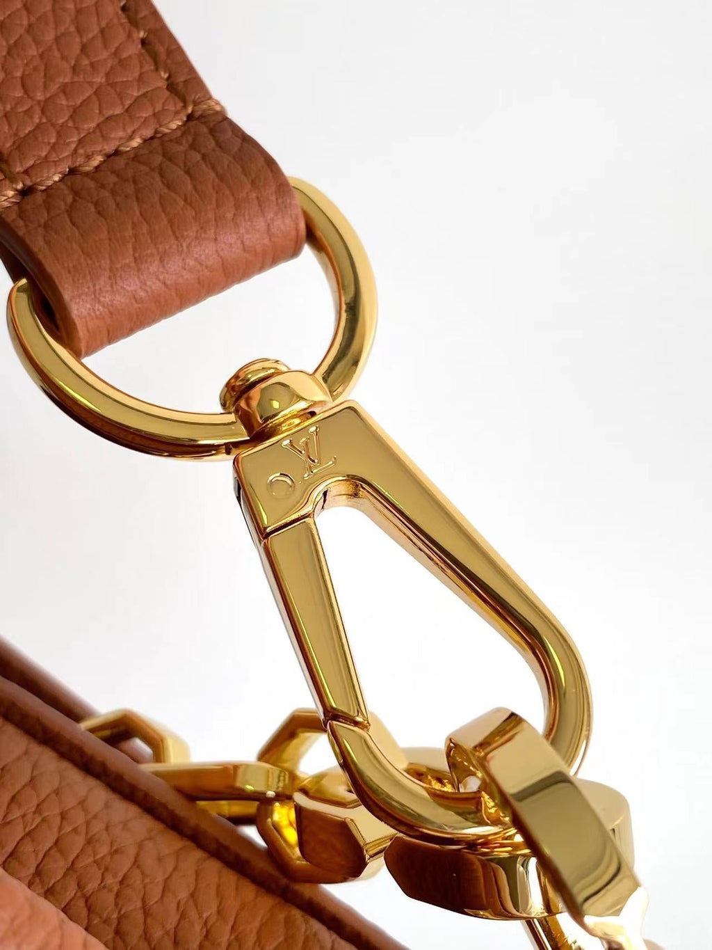 Louis Vuitton Dauphine Soft MM 24 in Cognac Calfskin Gold Hardware Bag