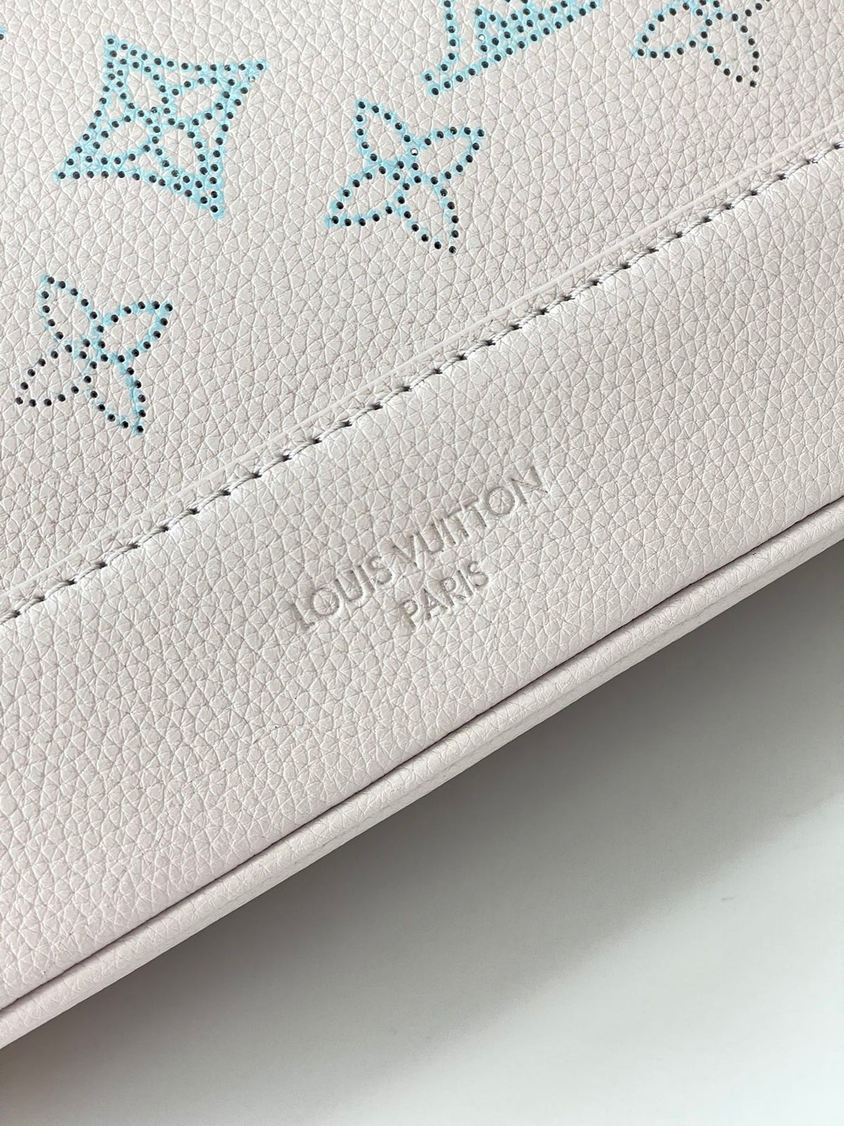 Louis Vuitton Flore 28 in White Perforated Calfskin Bag