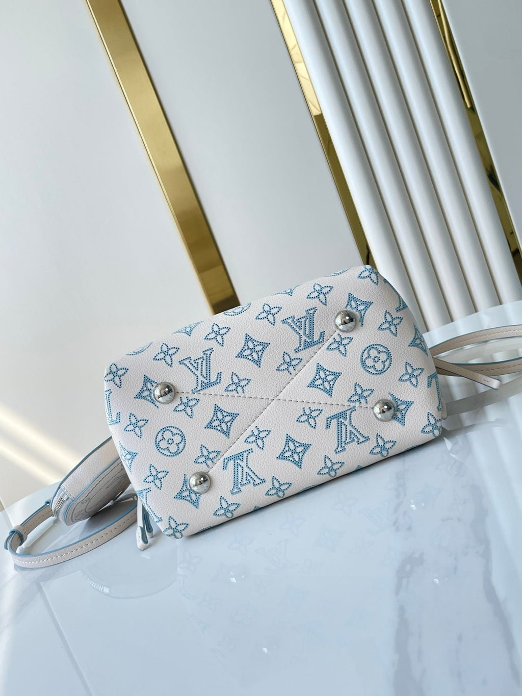 Louis Vuitton Bella 22 in White Perforated Calfskin Silver Hardware Bag